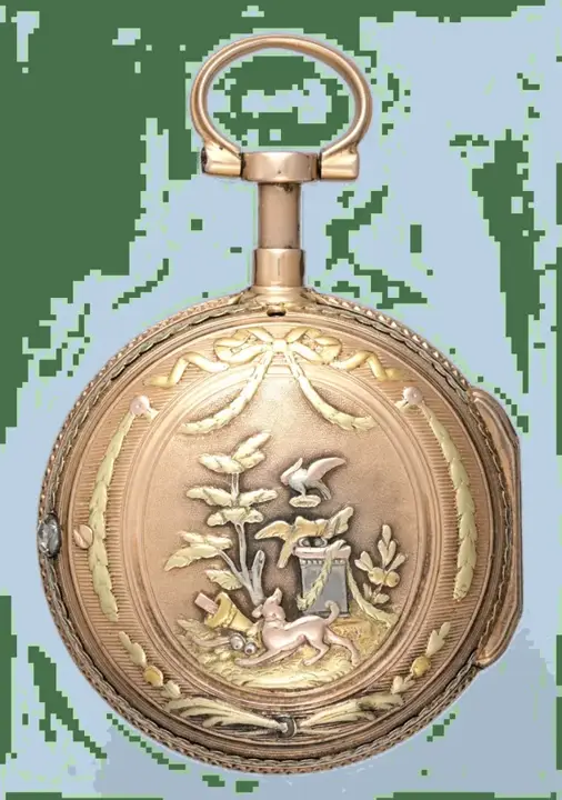 GEM SET GOLD FRENCH QUARTER REPEATING VERGE – Circa 1780 — عکس ۱ از رکورد آرشیو WatchMuseum