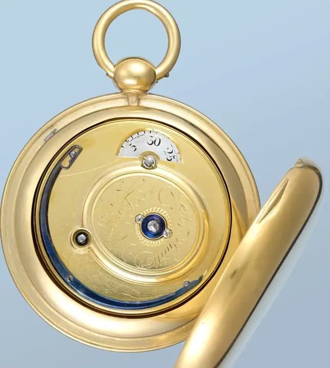 GILT CENTRE SECONDS ENGLISH CYLINDER – Circa 1790 — عکس ۴ از رکورد آرشیو WatchMuseum