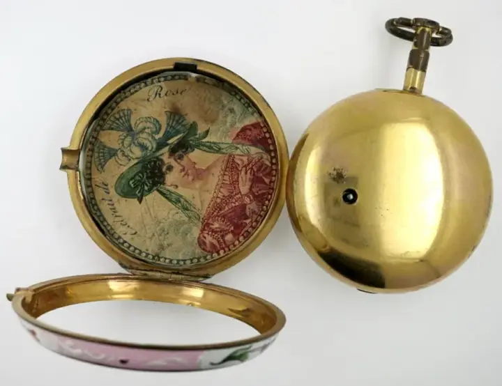 Gilt & Enamel Pair Cased Pocket Watch – C1795 — عکس ۵ از رکورد آرشیو WatchMuseum