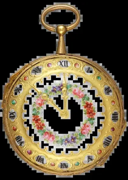 Gilt Metal and Porcelain Watch Decoration – Circa 1890 — عکس ۱ از رکورد آرشیو WatchMuseum