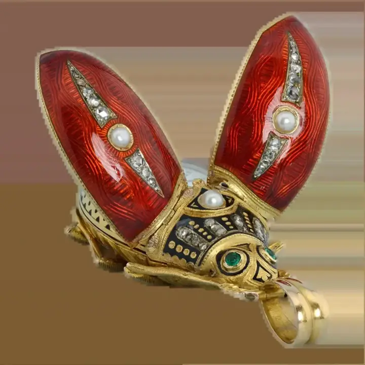 GOLD AND ENAMEL BEETLE FORM WATCH – 1880 — عکس ۱ از رکورد آرشیو WatchMuseum