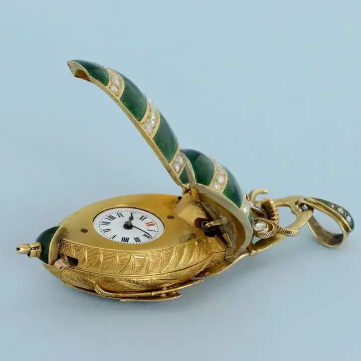 GOLD AND ENAMEL BEETLE FORM WATCH – 1880 — عکس ۳ از رکورد آرشیو WatchMuseum