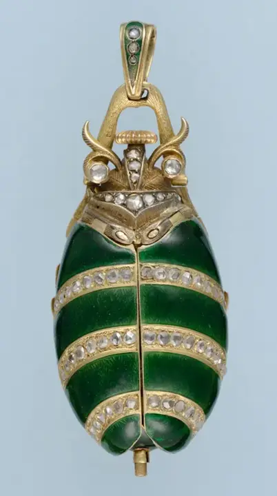 GOLD AND ENAMEL BEETLE FORM WATCH – 1880 — عکس ۴ از رکورد آرشیو WatchMuseum
