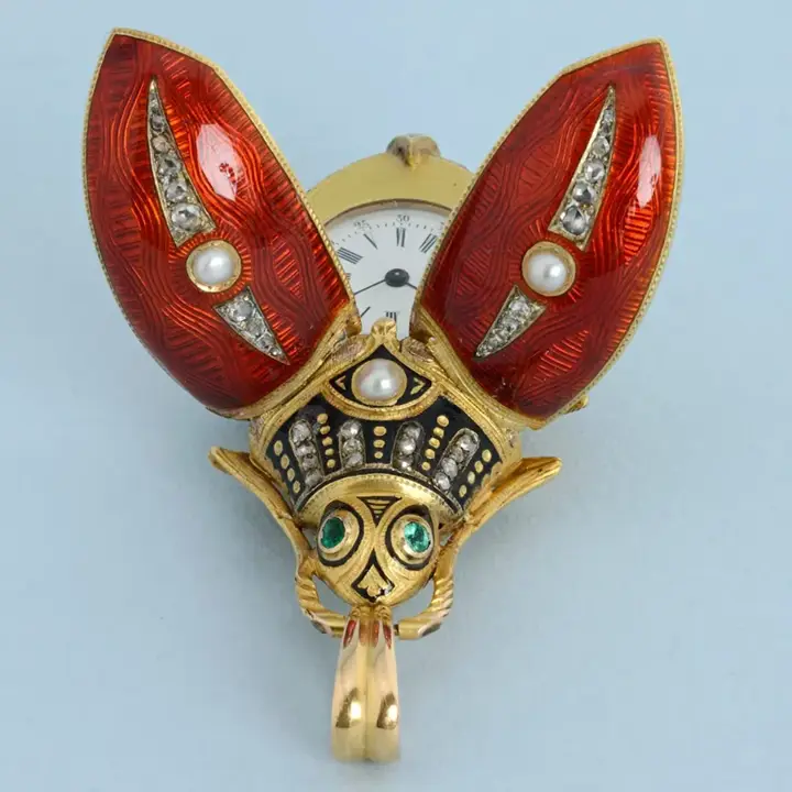GOLD AND ENAMEL BEETLE FORM WATCH – 1880 — عکس ۲ از رکورد آرشیو WatchMuseum