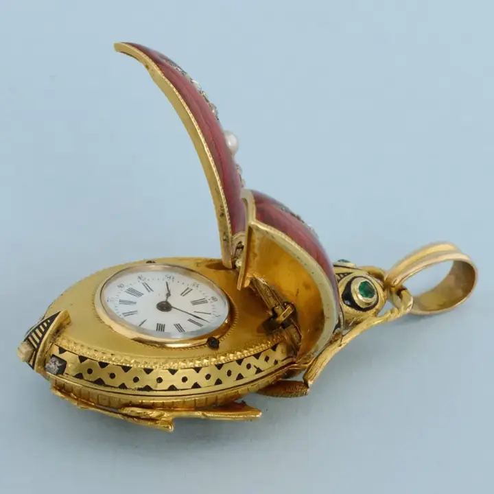 GOLD AND ENAMEL BEETLE FORM WATCH – 1880 — عکس ۳ از رکورد آرشیو WatchMuseum