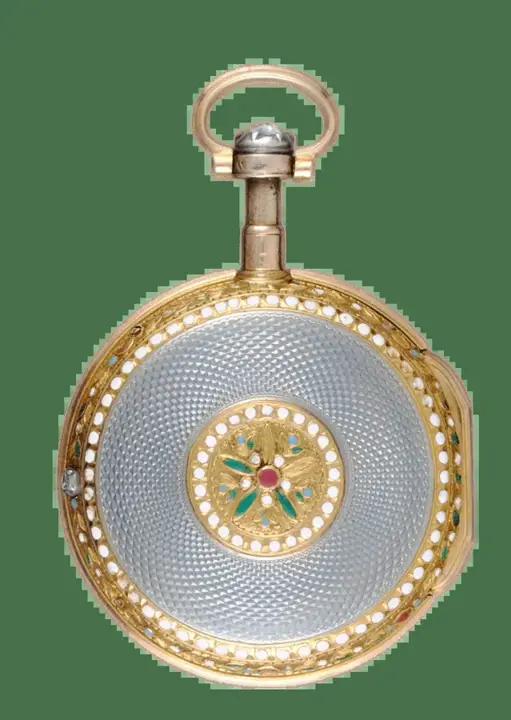 GOLD AND ENAMEL FRENCH VERGE POCKET WATCH – Circa 1790 — عکس ۱ از رکورد آرشیو WatchMuseum