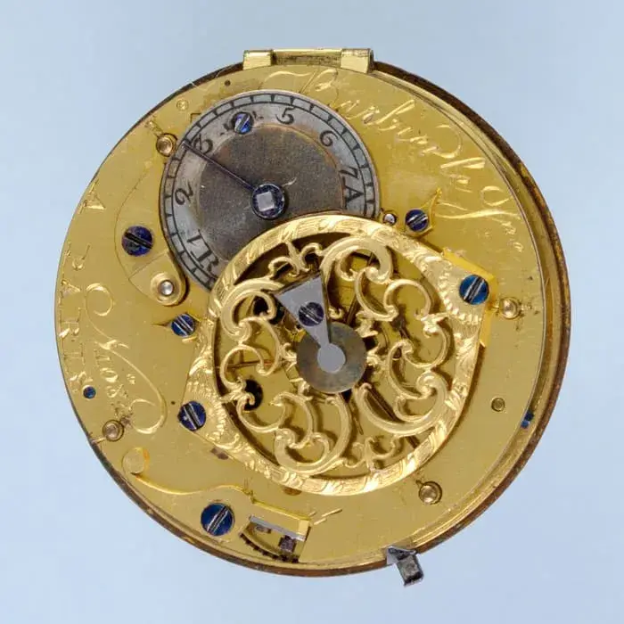 GOLD AND ENAMEL FRENCH VERGE POCKET WATCH – Circa 1790 — عکس ۳ از رکورد آرشیو WatchMuseum