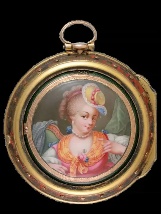 GOLD AND ENAMEL TRIPLE CASED VERGE POCKET WATCH – 1780 — عکس ۱ از رکورد آرشیو WatchMuseum