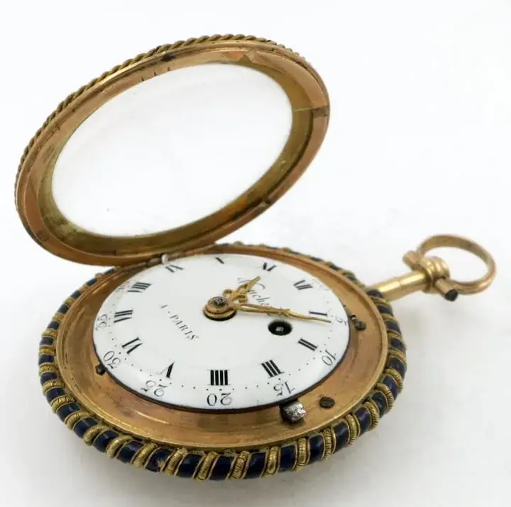 Gold & Enamel Paris Pocket Watch – C1785 — عکس ۷ از رکورد آرشیو WatchMuseum