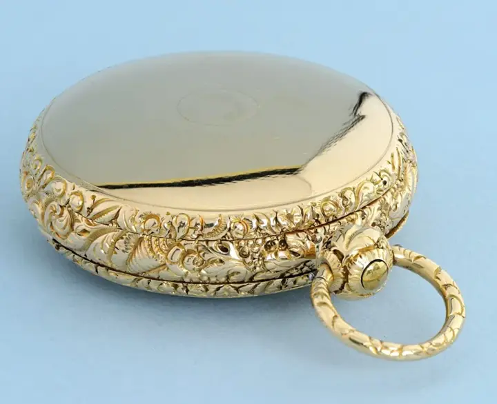 GOLD ENGLISH LEVER WITH DECORATIVE GOLD DIAL – 1825 — عکس ۳ از رکورد آرشیو WatchMuseum