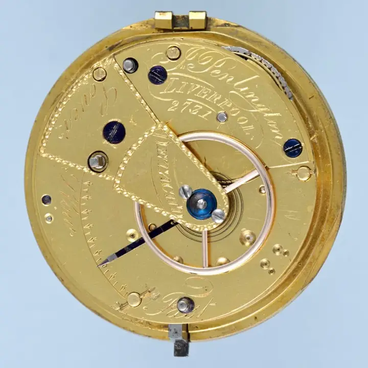 GOLD ENGLISH LEVER WITH DECORATIVE GOLD DIAL – 1825 — عکس ۴ از رکورد آرشیو WatchMuseum