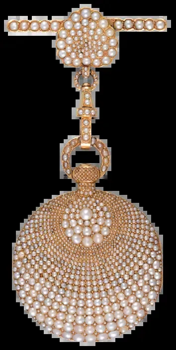 Gold Pearl Set Watch & Pendant – Circa1840 — عکس ۱ از رکورد آرشیو WatchMuseum