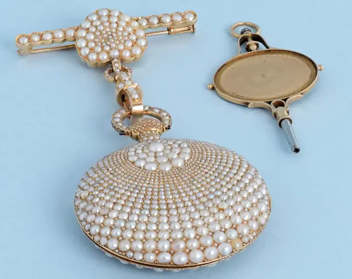 Gold Pearl Set Watch & Pendant – Circa1840 — عکس ۳ از رکورد آرشیو WatchMuseum