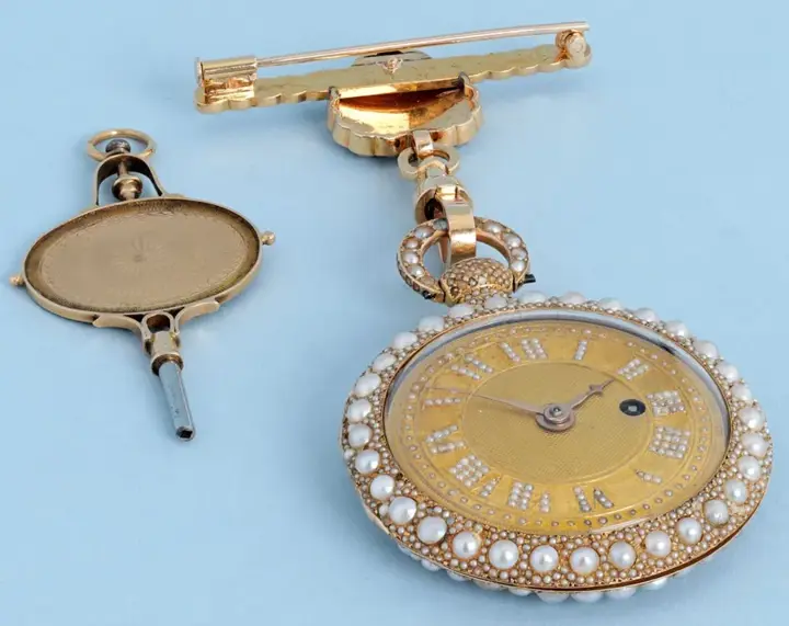 Gold Pearl Set Watch & Pendant – Circa1840 — عکس ۴ از رکورد آرشیو WatchMuseum