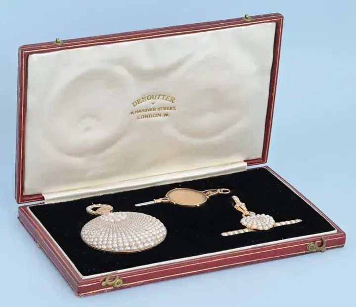Gold Pearl Set Watch & Pendant – Circa1840 — عکس ۶ از رکورد آرشیو WatchMuseum