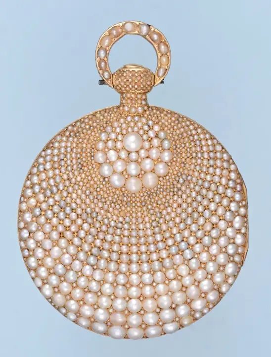 Gold Pearl Set Watch & Pendant – Circa1840 — عکس ۷ از رکورد آرشیو WatchMuseum