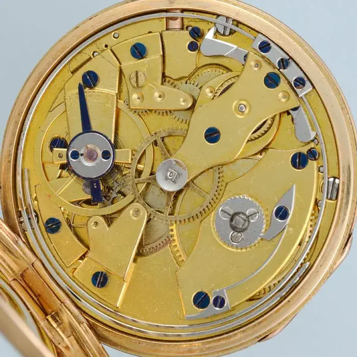 Gold Quarter Repeating French Cylinder Pocket Watch – Circa 1830 — عکس ۴ از رکورد آرشیو WatchMuseum