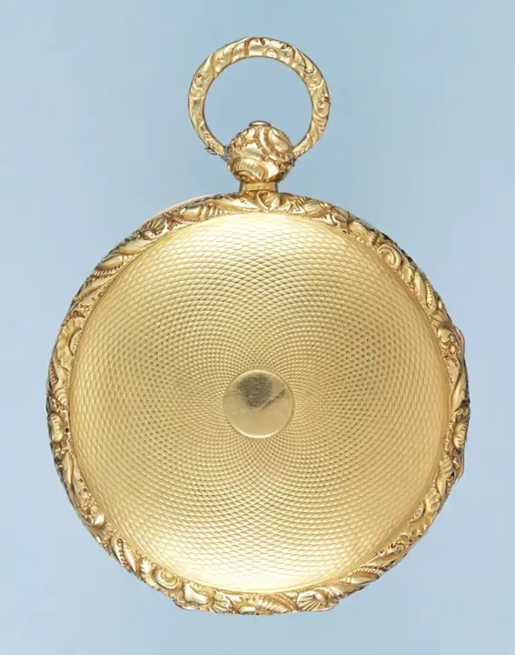 GOLD SWISS VERGE WITH OFFSET DECORATIVE GOLD DIAL – Circa 1820 — عکس ۲ از رکورد آرشیو WatchMuseum