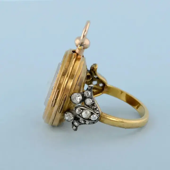GOLD WATCH AND DIAMOND SET RING MOUNT – 1780 — عکس ۵ از رکورد آرشیو WatchMuseum