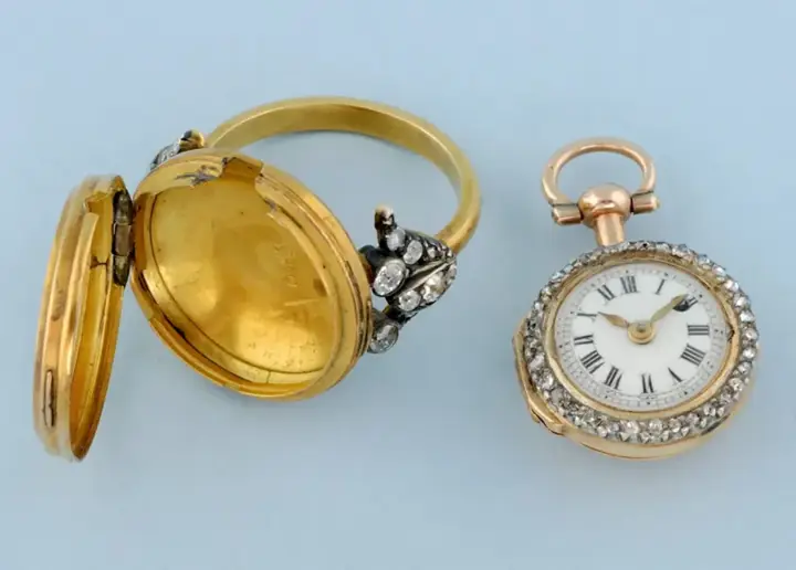 GOLD WATCH AND DIAMOND SET RING MOUNT – 1780 — عکس ۷ از رکورد آرشیو WatchMuseum