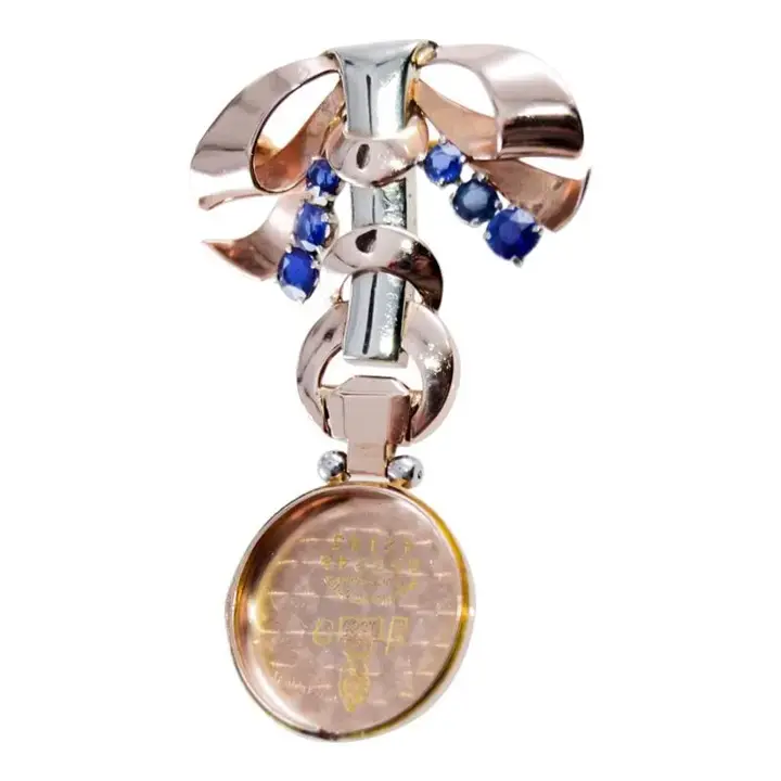 Gubelin 14Kt. Multi Coloured Art Deco Ladies Pendant Watch by Movado – Circa 1930”s — عکس ۴ از رکورد آرشیو WatchMuseum