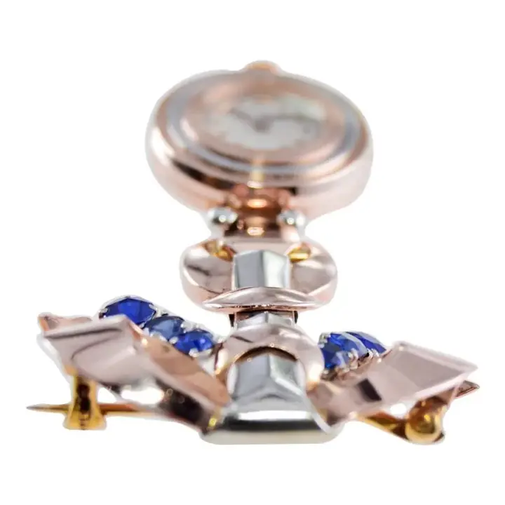 Gubelin 14Kt. Multi Coloured Art Deco Ladies Pendant Watch by Movado – Circa 1930”s — عکس ۵ از رکورد آرشیو WatchMuseum