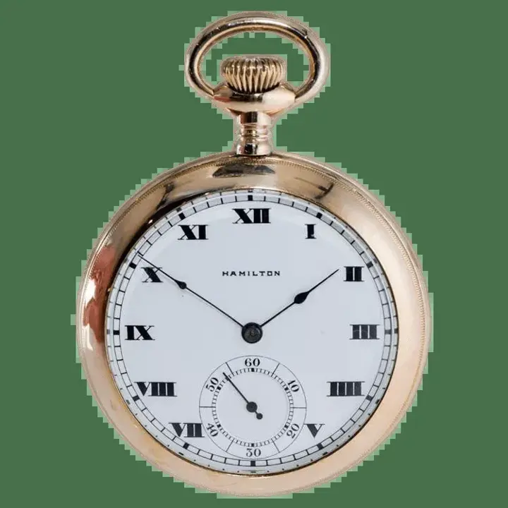 Hamilton Gold Filled Pocket Watch with Kiln Fired Dial – 1916 — عکس ۱ از رکورد آرشیو WatchMuseum