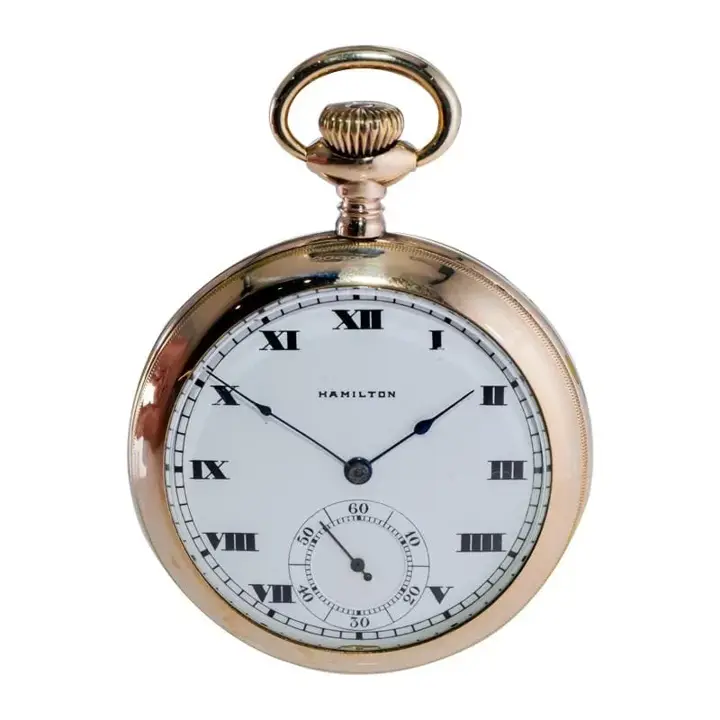 Hamilton Gold Filled Pocket Watch with Kiln Fired Dial – 1916 — عکس ۳ از رکورد آرشیو WatchMuseum