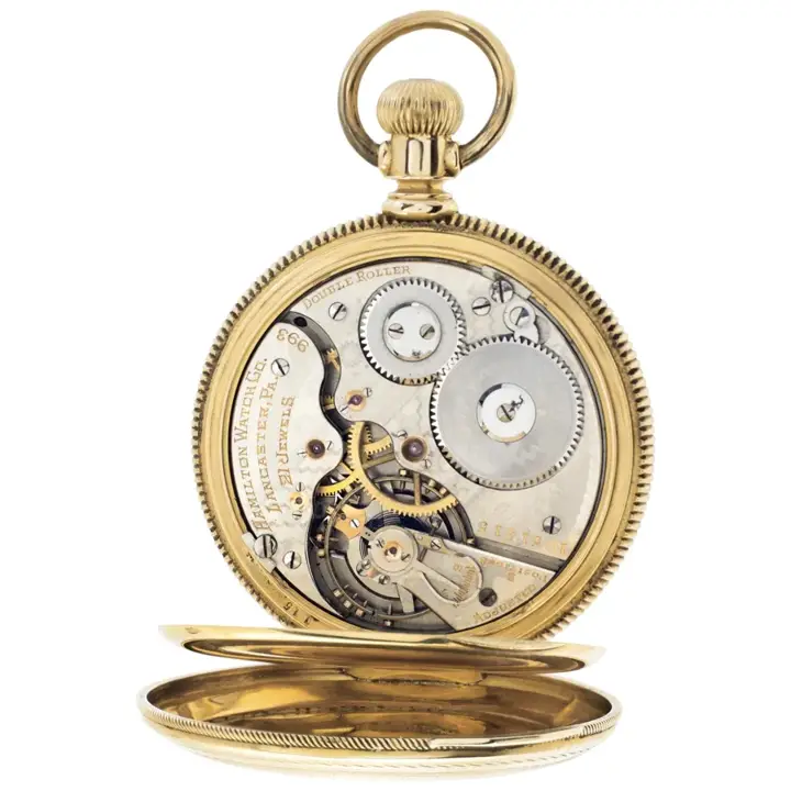 Hamilton Hunter 14k Yellow Gold Pocket Watch – 1886 — عکس ۴ از رکورد آرشیو WatchMuseum