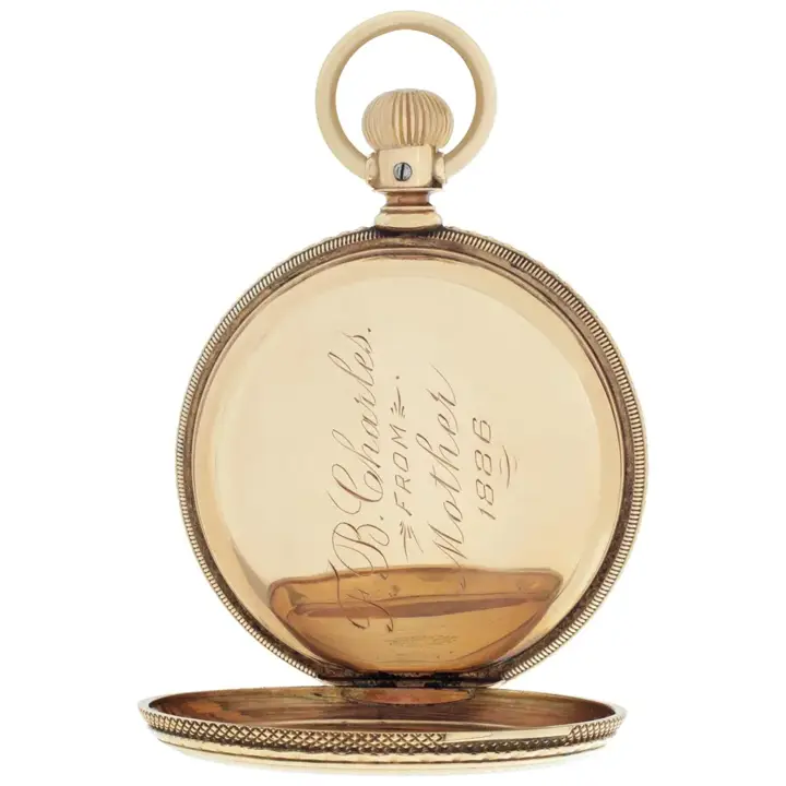 Hamilton Hunter 14k Yellow Gold Pocket Watch – 1886 — عکس ۳ از رکورد آرشیو WatchMuseum