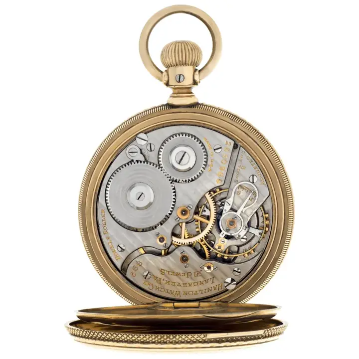 Hamilton Hunter 14k Yellow Gold Pocket Watch – 1886 — عکس ۴ از رکورد آرشیو WatchMuseum