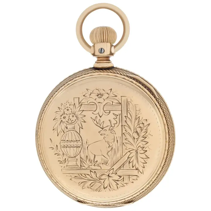 Hamilton Hunter 14k Yellow Gold Pocket Watch – 1886 — عکس ۵ از رکورد آرشیو WatchMuseum