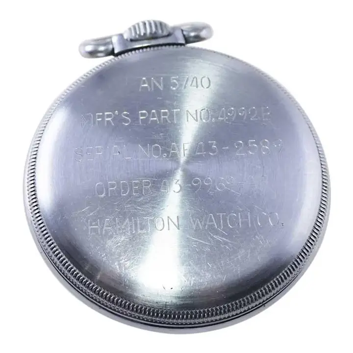 Hamilton Steel Military Timer Pocket Watch – Circa 1940’s — عکس ۵ از رکورد آرشیو WatchMuseum