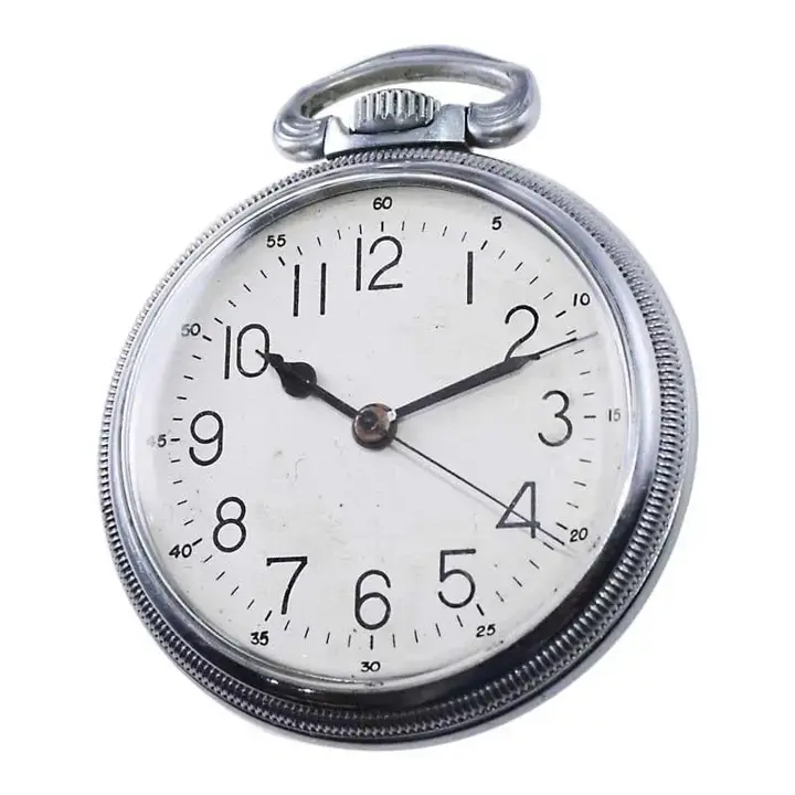 Hamilton Steel Military Timer Pocket Watch – Circa 1940’s — عکس ۷ از رکورد آرشیو WatchMuseum