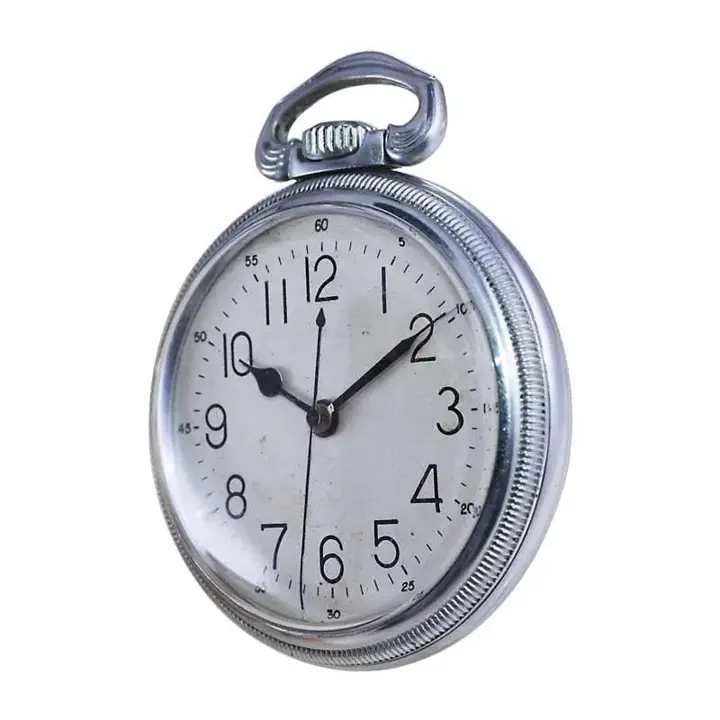 Hamilton Steel Military Timer Pocket Watch – Circa 1940’s — عکس ۸ از رکورد آرشیو WatchMuseum