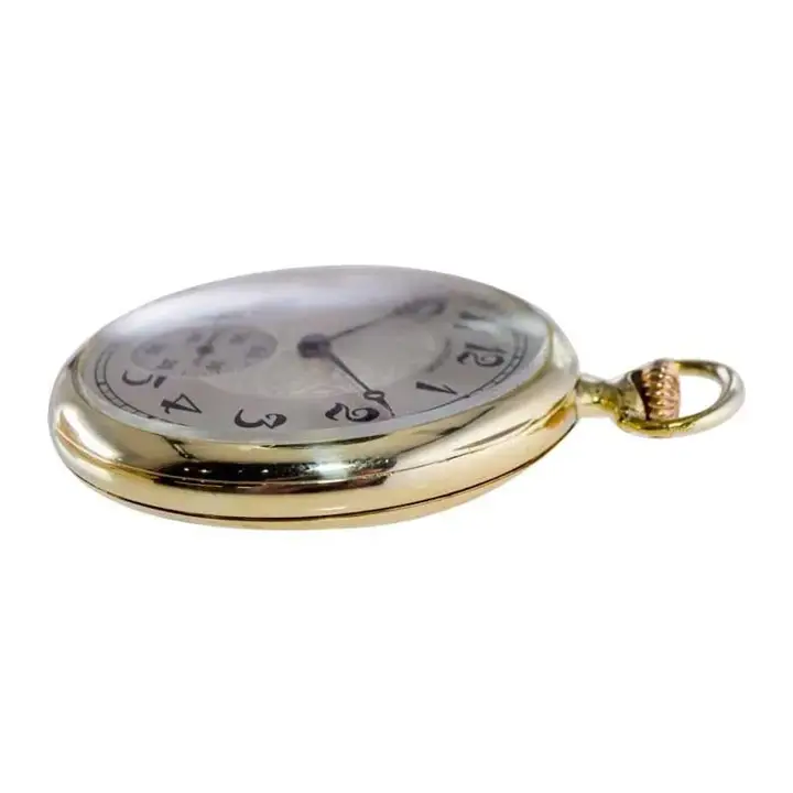 Hamilton Yellow Gold Filled Enamel Dial Railway Pocket Watch – 1917 — عکس ۸ از رکورد آرشیو WatchMuseum
