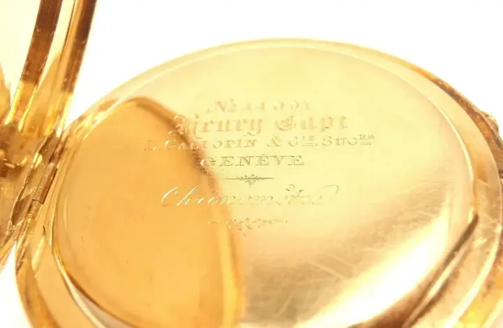Henry Capt Yellow Gold Chronoautomatic Pocket Watch – 19th Century — عکس ۷ از رکورد آرشیو WatchMuseum