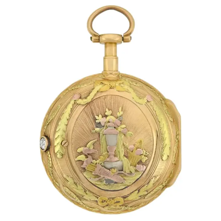 Honnore Lieutaud of Marseille Georgian 18 Karat Gold Diamond Pocket Watch – Circa 1780 — عکس ۲ از رکورد آرشیو WatchMuseum