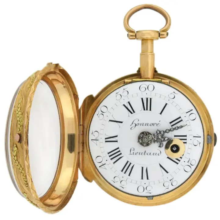 Honnore Lieutaud of Marseille Georgian 18 Karat Gold Diamond Pocket Watch – Circa 1780 — عکس ۶ از رکورد آرشیو WatchMuseum
