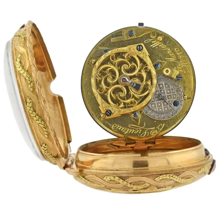 Honnore Lieutaud of Marseille Georgian 18 Karat Gold Diamond Pocket Watch – Circa 1780 — عکس ۷ از رکورد آرشیو WatchMuseum