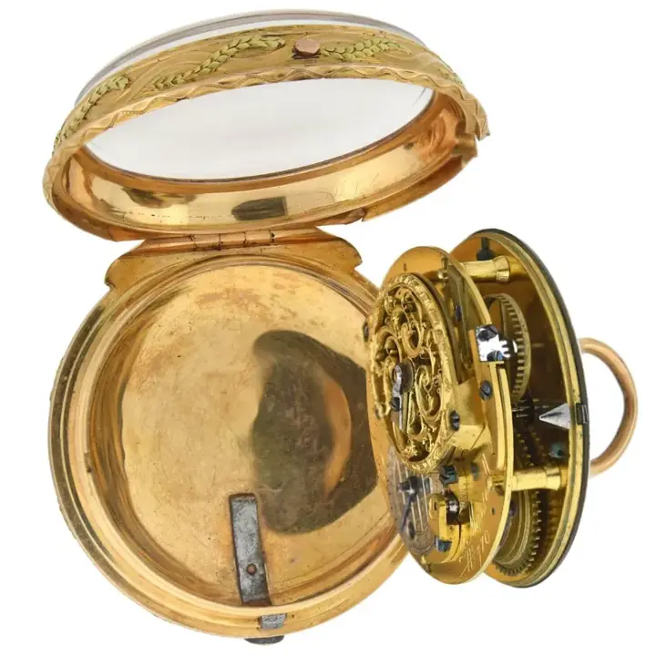 Honnore Lieutaud of Marseille Georgian 18 Karat Gold Diamond Pocket Watch – Circa 1780 — عکس ۸ از رکورد آرشیو WatchMuseum