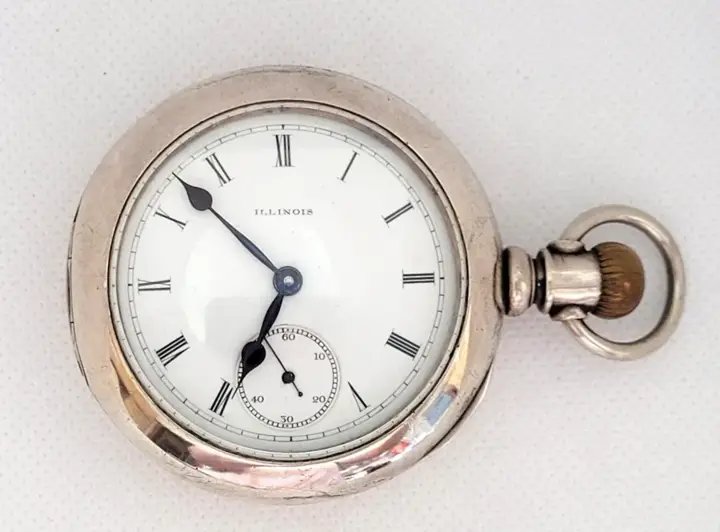 Illinois Pocket Watch Silver Working Case 7 Jewel Hunting – 1886 — عکس ۲ از رکورد آرشیو WatchMuseum