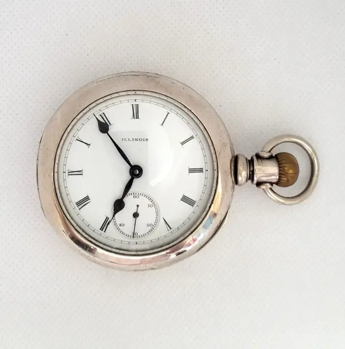 Illinois Pocket Watch Silver Working Case 7 Jewel Hunting – 1886 — عکس ۳ از رکورد آرشیو WatchMuseum