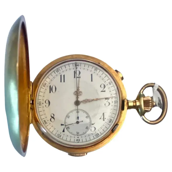 Invicta Diamond Crown 14k Gold Minute Pocket Watch – 1880 — عکس ۲ از رکورد آرشیو WatchMuseum