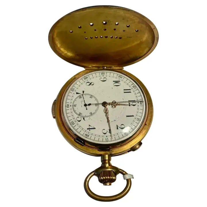 Invicta Diamond Crown 14k Gold Minute Pocket Watch – 1880 — عکس ۵ از رکورد آرشیو WatchMuseum
