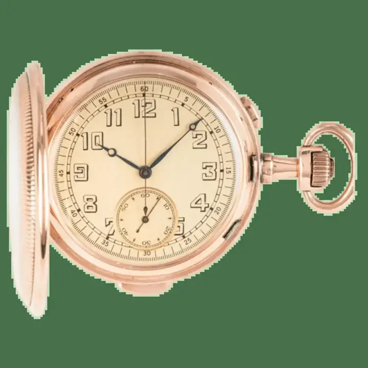 Invicta 14CT Rose Gold Minute Repeated Chronograph Pocket Watch – 1890 — عکس ۱ از رکورد آرشیو WatchMuseum