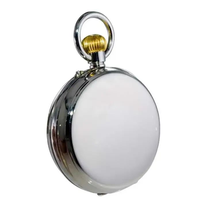 J.E Caldwaell & Co. Nickel Silver Oversized Pocket Watch with Enamel Dial – 1915 — عکس ۸ از رکورد آرشیو WatchMuseum