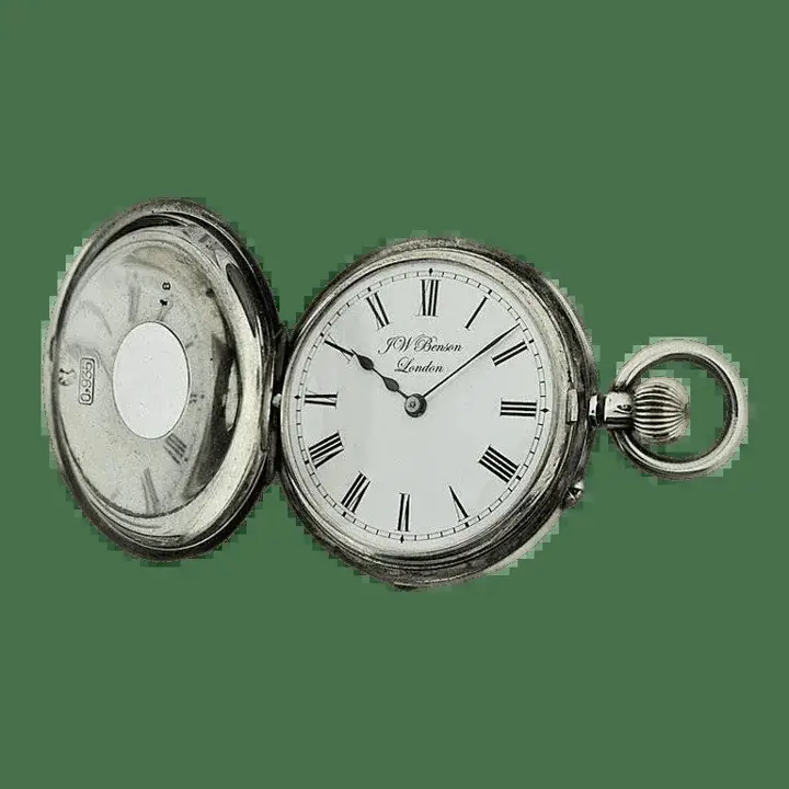 J.W. Benson Sterling Silver Pocket Watch – Circa 1890s — عکس ۱ از رکورد آرشیو WatchMuseum