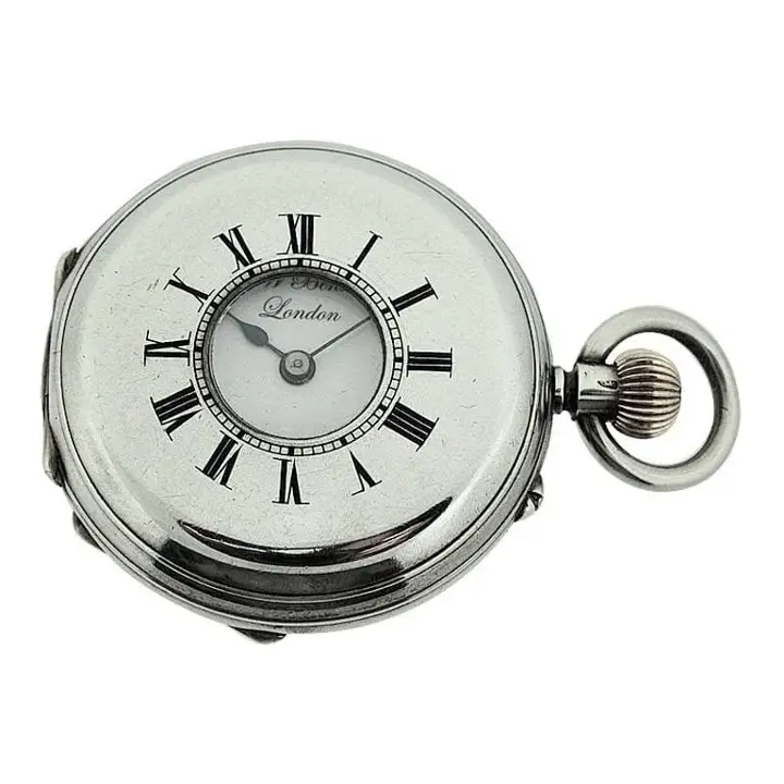 J.W. Benson Sterling Silver Pocket Watch – Circa 1890s — عکس ۲ از رکورد آرشیو WatchMuseum