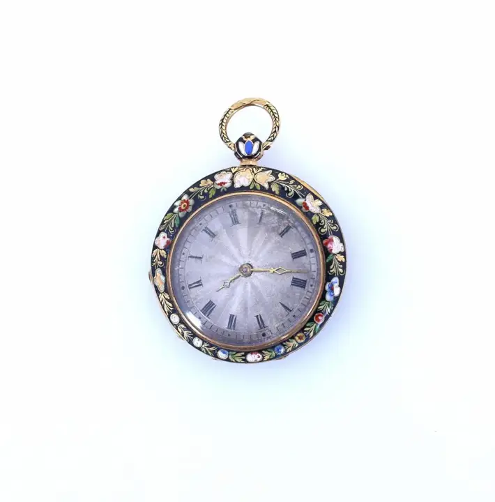 Ladies Pendant Le Roy Enamel Gold French Pocket Watch – 1890 — عکس ۵ از رکورد آرشیو WatchMuseum